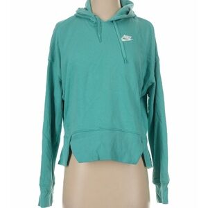 Nike Women’s Small Swoosh Teal Cropped Oversized Hoodie
